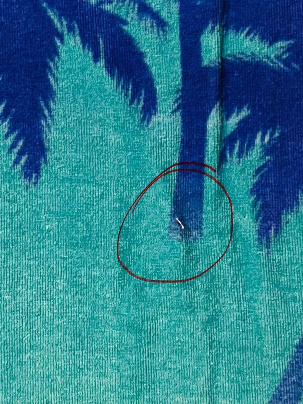 Bright Blue/Turquoise Tropical Palm Tree Beach Towel